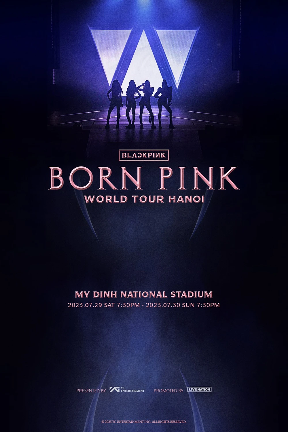 Poster chính thức của đêm diễn world tour Born Pink Hà Nội