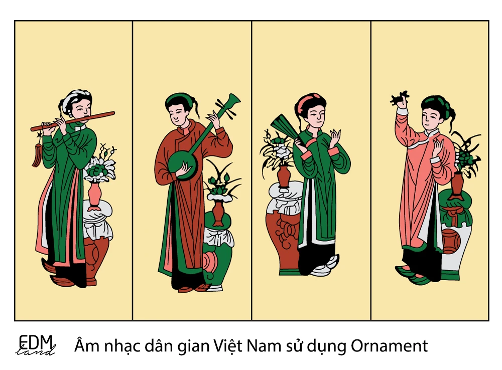 Âm nhạc dân gian và truyền thống của Việt Nam sử dụng Ornament